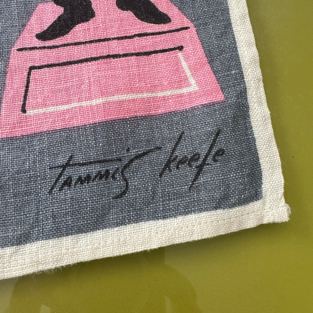 Vintage Tammis Keefe linen tea towel